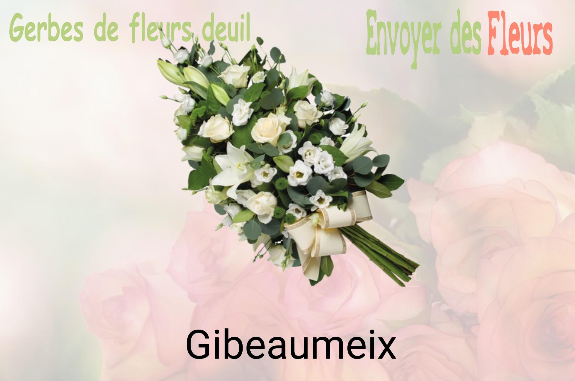 Gerbe de fleurs de deuil livrée à Gibeaumeix